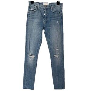 Mother Jeans Stinger Flood High As The Heavens Women's Size 26 Distressed